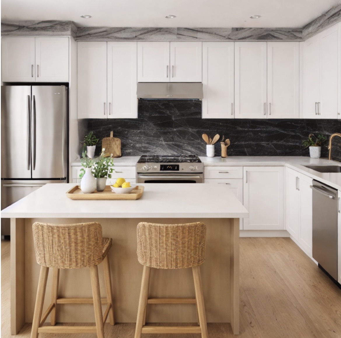 homedesignsai's tweet image. With homedesigns.ai, kitchens can be visualized in minutes. Upload the space and instantly preview different accent wall options before choosing materials. Check out these results 🤩

#KitchenUpgrade #HomeDesignAI #KitchenMakeover #BeforeAndAfter #InteriorInspo