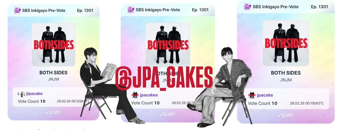 𝑳𝑰𝑵𝑪 𝑺𝑩𝑺 𝑰𝑵𝑲𝑰𝑮𝑨𝒀𝑶 𝑷𝑹𝑬-𝑽𝑶𝑻𝑬  — 𝑬𝑷. 𝟏𝟑𝟎𝟏 𝑽𝑶𝑻𝑬 𝑵𝑪𝑻 𝑱𝑵𝑱𝑴 
#TeamJJ_Voting 
#NCTJNJM ✷02/26