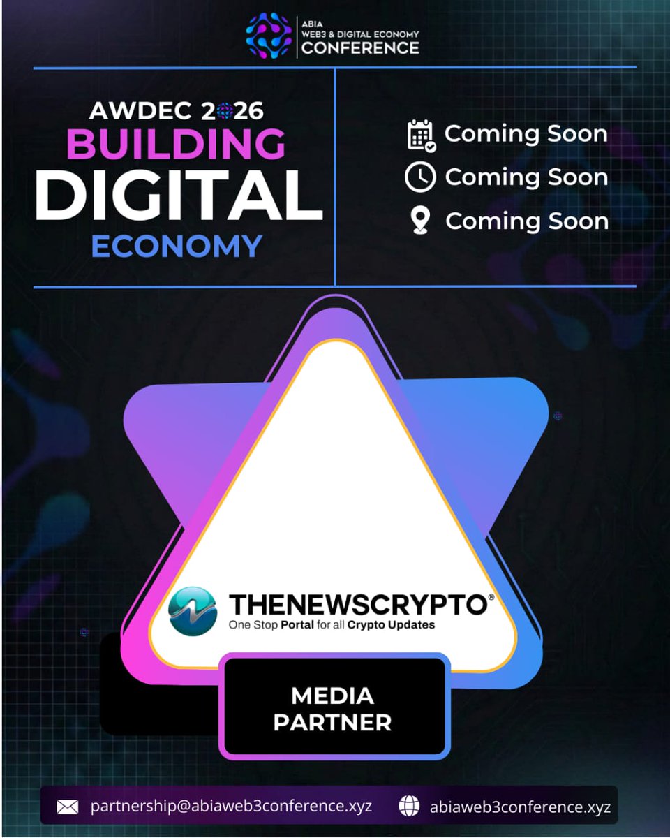 Every moment from AWDEC2026 deserves to reach as many people as possible.

<a href="/The_NewsCrypto/">TheNewsCrypto</a> is joining as our official Media Partner.

A one-stop portal for all crypto updates, and now the team is bringing AWDEC2026 to the world.

Register now abiaweb3conference.xyz