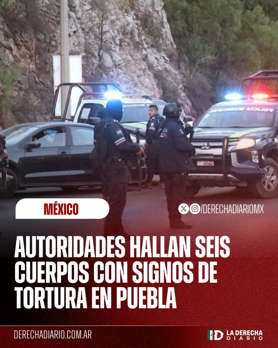 🚨🇲🇽 | HORROR EN PUEBLA: Autoridades encontraron seis cuerpos, cuatro hombres y dos mujeres, con signos de tortura en el municipio de Huehuetlán en medio de una ola de violencia que el inútil gobernador Armenta tiene nulo interés en resolver.