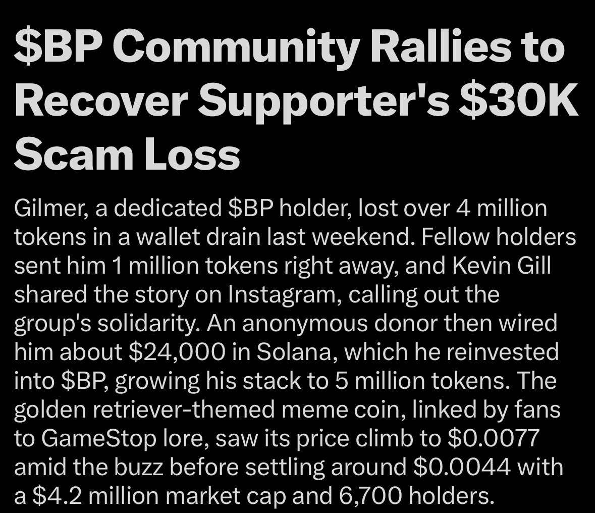 I couldn’t be more excited to be building alongside the Barking Puppy community. I’ve never seen anything like this in the meme coin space. Raising $1 million tokens was incredible to witness even before the massive $24K donation. On top of that, we’ve made multiple contributions