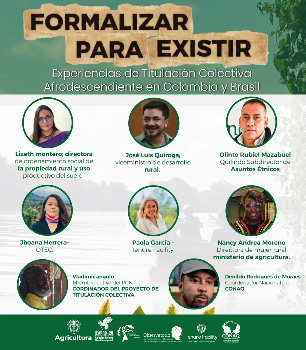 TenureFacility's tweet photo. We’re at #ICARRD20 alongside partners and Afrodescendant leaders reflecting on collective land titling experiences in Colombia and Brazil — advancing territorial justice, autonomy, and recognition.

🔴Watch the dialogue live:
https://t.co/5t2QEMSnCi

@renacientes @conaquilombos https://t.co/w0xF9VgOzz
