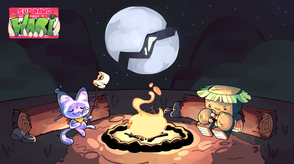 Wassabisu's tweet photo. 🐱🔥🌕🔥🐸

commission https://t.co/NbfJ5LGtcy