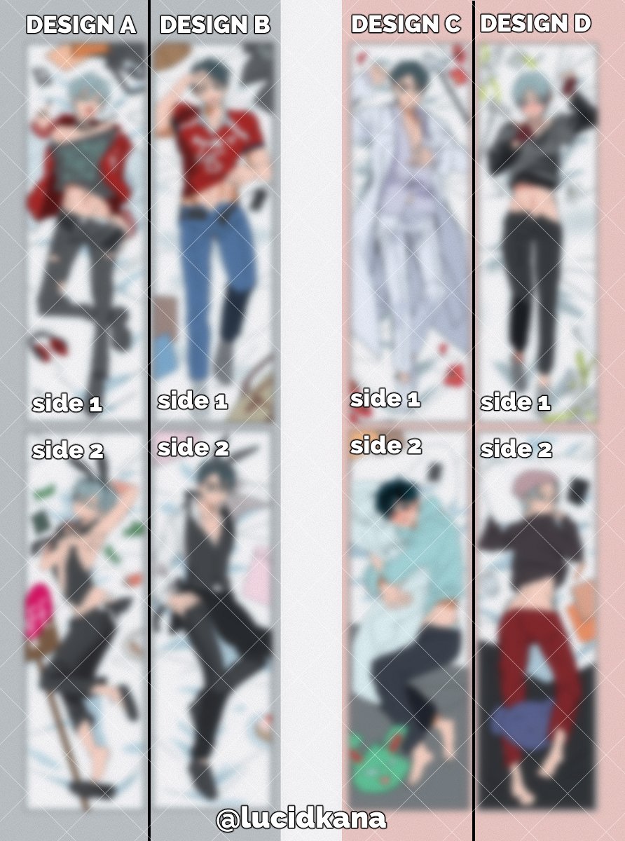 just a peek of my ivantill dakimakura designs! I couldn't choose so I roughed out all the ones I wanted to do 😂once I get it going I'll share more~~