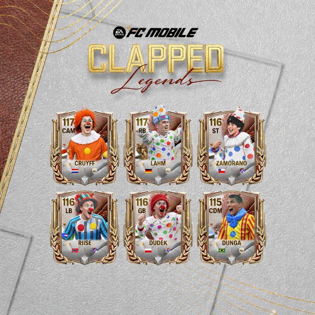 🚨Are you all ready for
 CLAPPED Legends🤡
.
.
The same shit continues with this game, 0 progression for F2Ps, Phase tokens still the same, NO IMPROVEMENTS WHAT SO EVER.🤦
<a href="/Akash62455881/">Akash_Beast</a> <a href="/tutiofifa/">Tío Fifah 🇨🇴 🇵🇸 حرة</a> <a href="/FirstHalfYT/">FirstHalf EAFC</a> <a href="/Thakor9879/">ThakorPlays FC</a> 
<a href="/Enzo9CFC/">ENZO</a>