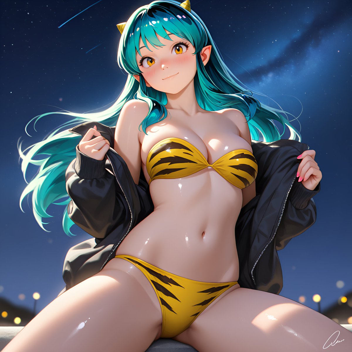 ラムちゃん
星空の下のラムちゃんは美しく魅力的です。
#ラムちゃん
#うる星やつら
#AIイラスト