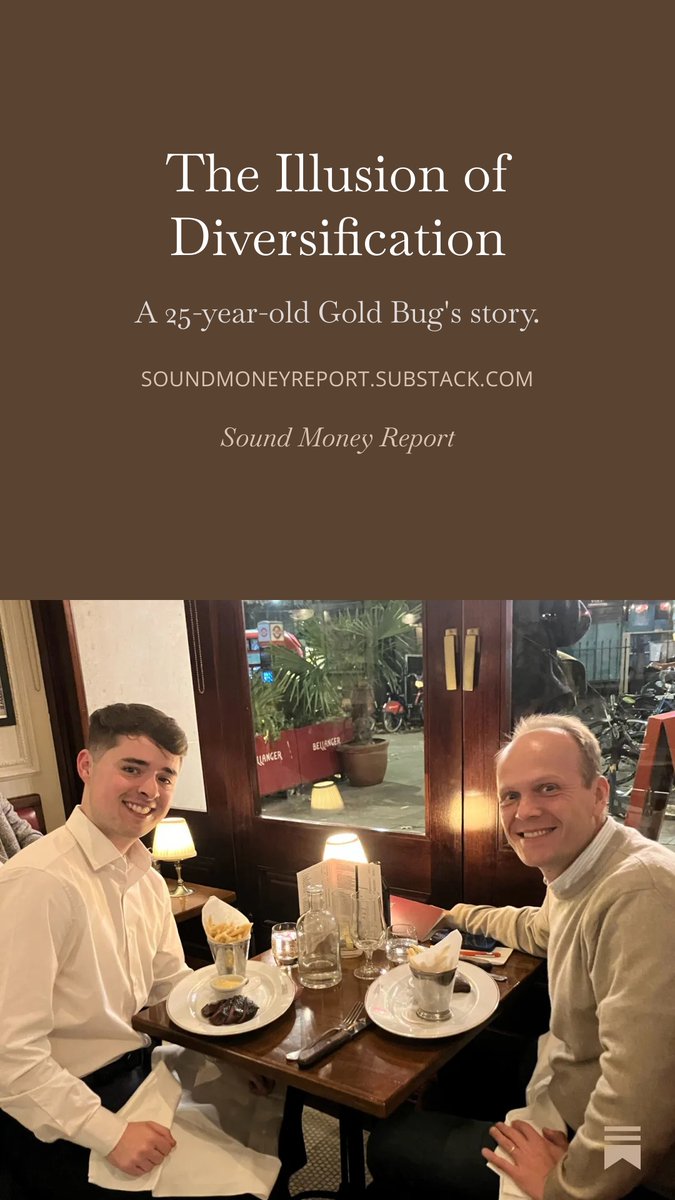 SoundMoneyRpt's tweet image. 🎭 Our latest Substack piece is deeply personal. 🔏

Co-founder @TedJButler reveals why he walked away from a traditional career as a financial advisor and embraced the sound money path instead. 🧠💰

#GoldInvesting #SilverRally #SafeHaven #PortfolioStrategy #Diversification