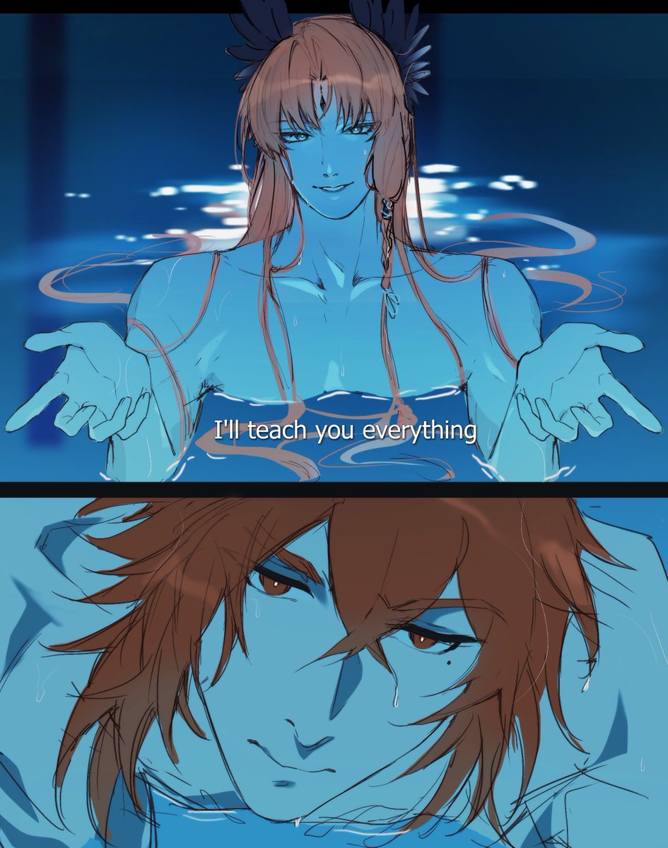 LA_ZYLion's tweet photo. I've never watch Chainsaw Man and I know nothing about this scene 💦
But I knew I'd always wanted to draw Sesa and Passenger in this. https://t.co/nuZBErcz6J