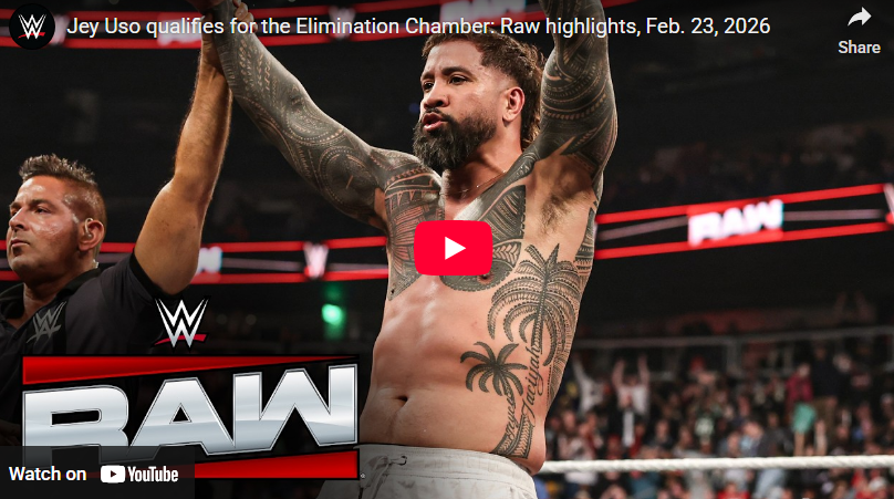 _romandis1's tweet photo. Jey Uso's Elimination Chamber Qualifying Win Flooded With Dislikes! https://t.co/r7paJi2Xr8