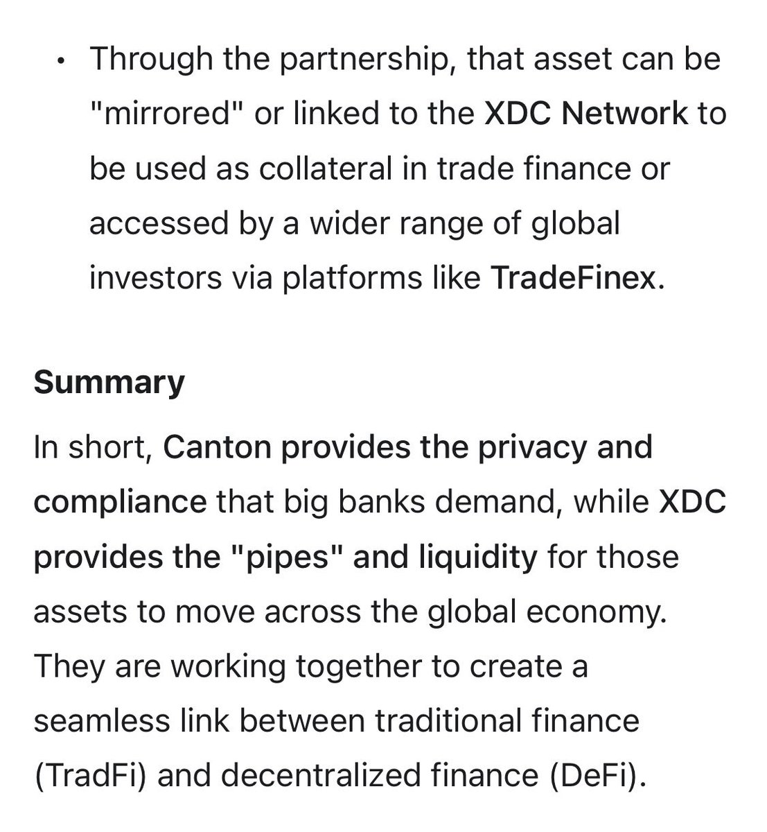 synergy0421's tweet image. #Canton provides the privacy and compliance that big banks demand, while #XDC‼️ provides the "pipes" and liquidity for those assets to move across the global economy.