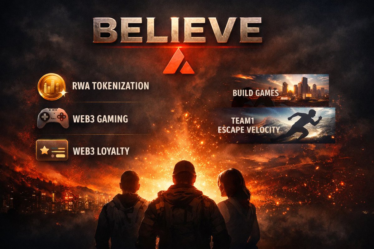 Reasons to believe:

- Leader in RWA tokenization.
- Leader in web3 gaming.
- Leader in web3 loyalty.
- Builders stronger than ever.
- Hundreds of apps deploying from
Build Games.
- Team1 hitting escape velocity
- Avery has an absurd VO2 max rn

Believe🔺