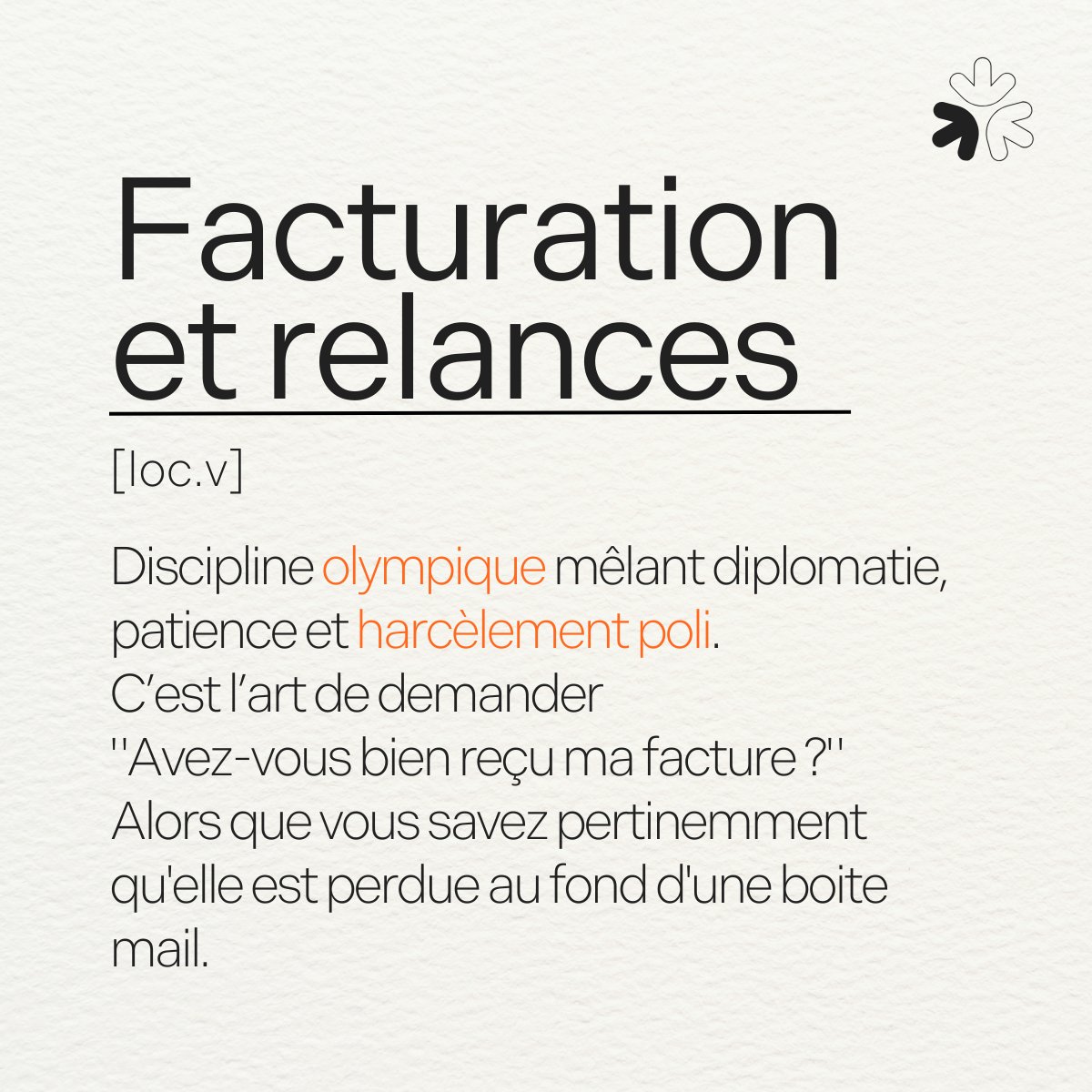 Le dictionnaire des indépendants par <a href="/admportage/">AD'Missions</a>
*Facturation : création et au suivi des factures. 
*Relances : rappel qui vise à obtenir le paiement des factures. 
Mais on sait tous ce qu'un comprend vraiment... 
Contactez nous : eu1.hubs.ly/H0s5NrN0