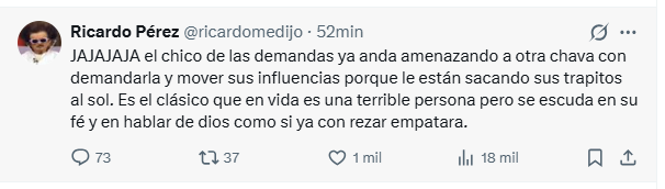 Me da FOMO no poder leer los 73 comentarios porque esta publicación ya ha sido borrada <a href="/ricardomedijo/">Ricardo Pérez</a>