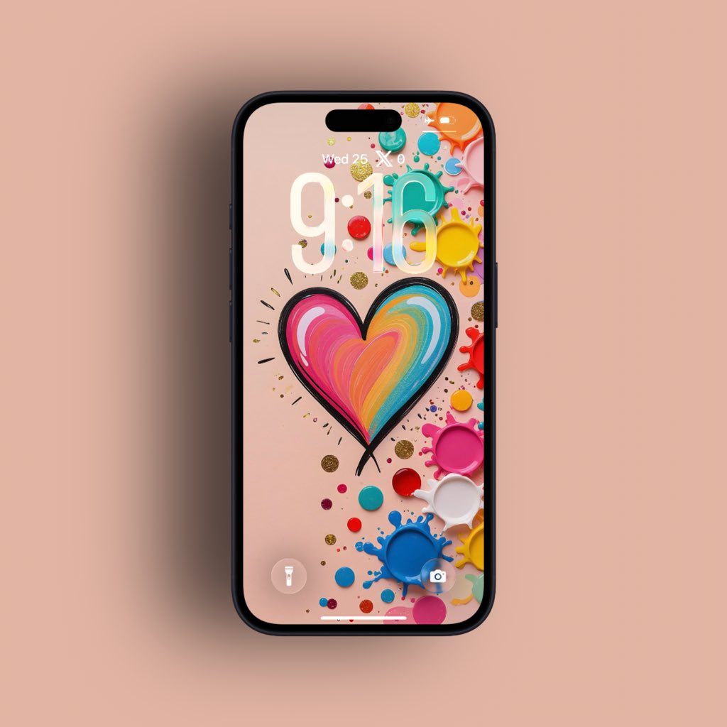 AshDeCode's tweet image. A Heart That Dares to Splash in Every Color — Love Loud, Live Bright, Feel Everything ❤️🎨

#wallart #HeartVibes #LoveInColors 
#Wallpapers4k #iOS26