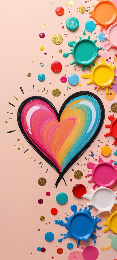 AshDeCode's tweet image. A Heart That Dares to Splash in Every Color — Love Loud, Live Bright, Feel Everything ❤️🎨

#wallart #HeartVibes #LoveInColors 
#Wallpapers4k #iOS26