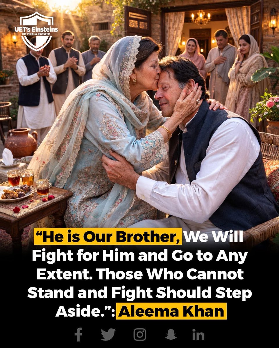 SeemaMomand05's tweet photo. At this crucial time, with Imran Khan’s health in mind, we trust only Aleema Khanum to lead PTI. When Imran Khan returns, he will decide the future of the chairmanship and Aleema Khanum’s role but for now, our confidence is with her. https://t.co/LWACIOOjY2