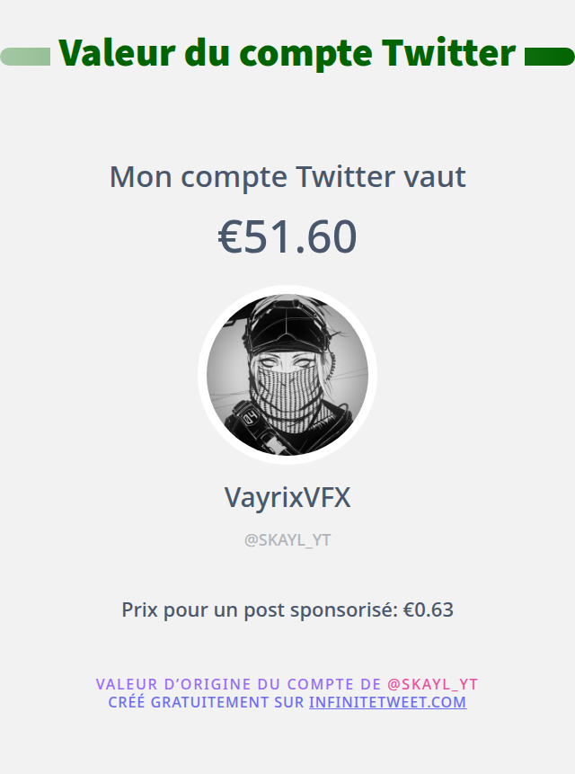Mon twitter vaut: €51.60

➡️ infinitetweet.me/account-worth?…