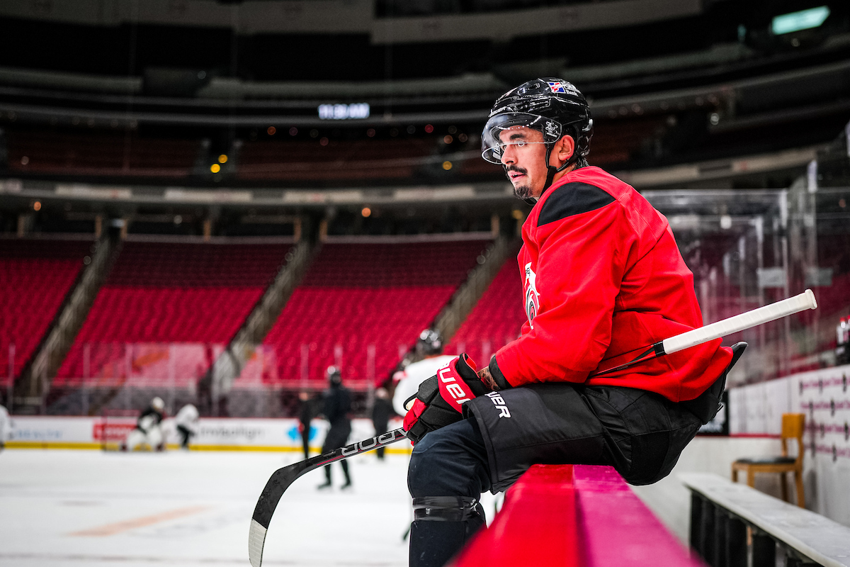 Sebastian Aho and Seth Jarvis are back with the #Canes for today's practice.
Andrei Svechnikov, who did not skate on Monday, is out there as well.
Brandon Bussi is in the "day before starter's crease". The group hosts Tampa tomorrow in their first game back from break.
Svechnikov - Aho - Jarvis
Hall - Stankoven - Blake
Martinook - Staal - Ehlers
Carrier - Jankowski - Robinson (Kotkaniemi)
Miller - Walker
Reilly - Chatfield
Gostisbehere - Nikishin
Bussi | Andersen