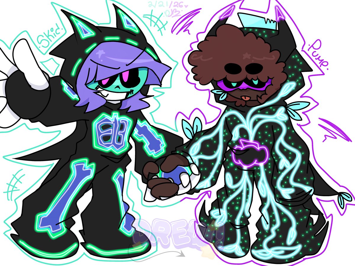 _Drewbyx's tweet photo. 💙💚💜✨Spookeez✨💜💚💙
#fnf #fridaynightfunkin #fnfneo #neofnf #funkinneo #skidandpump #skid #pump https://t.co/rkPEBSFlW7