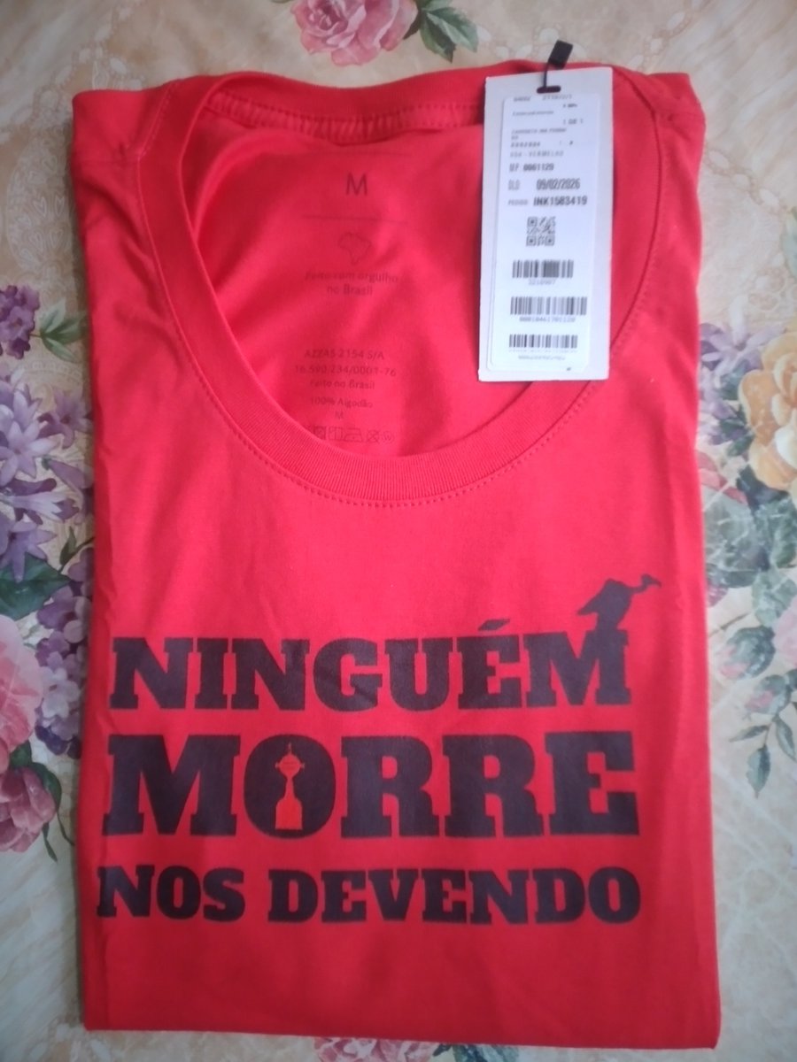e chegou a camiseta a <a href="/Viviane22119411/">Viviane Nunes</a> ganhou na promo com o parceiro <a href="/UrubuMKT/">Urubu Malvadão</a> ! 

vc já tem a sua? 
link na bio!