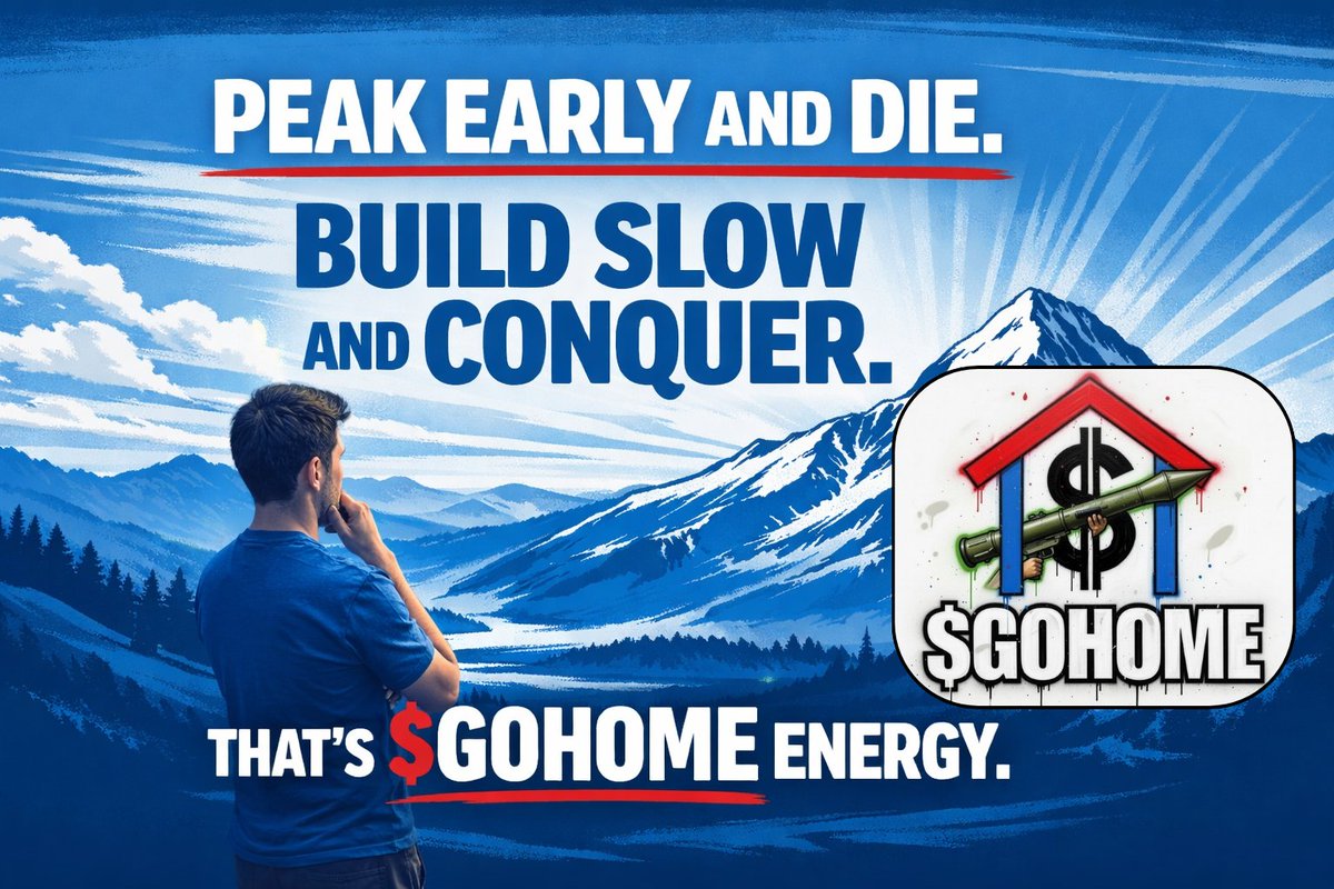 udemeudy1998's tweet image. Most meme coins peak early, pump hard, then rug when the hype dies.
$GOHOME didn't chase the quick moon it studied survival.

Sticky meme + sturdy tokenomics = the evolution most projects never reach.
This isn't just funny. It's engineered to last. 🏠🚀

@GoHome_Token #GOHOME