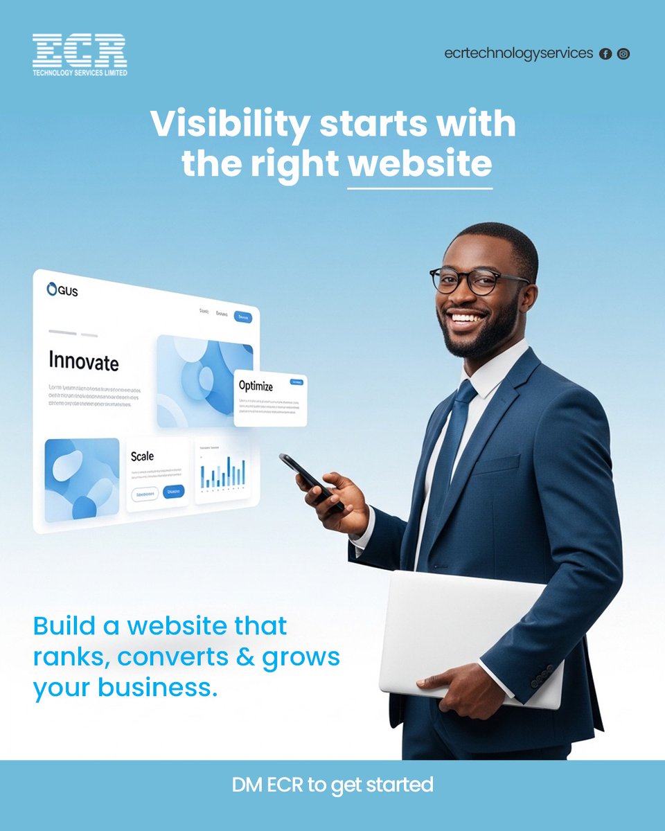 ECRTechServices's tweet photo. Your brand deserves a digital space that communicates credibility instantly, loads fast, works perfectly on mobile, and is designed with conversion in mind.

Ready to strengthen your online presence and turn visitors into paying clients?
Send us a DM or call 08105568468 https://t.co/6vwO3H9DIX