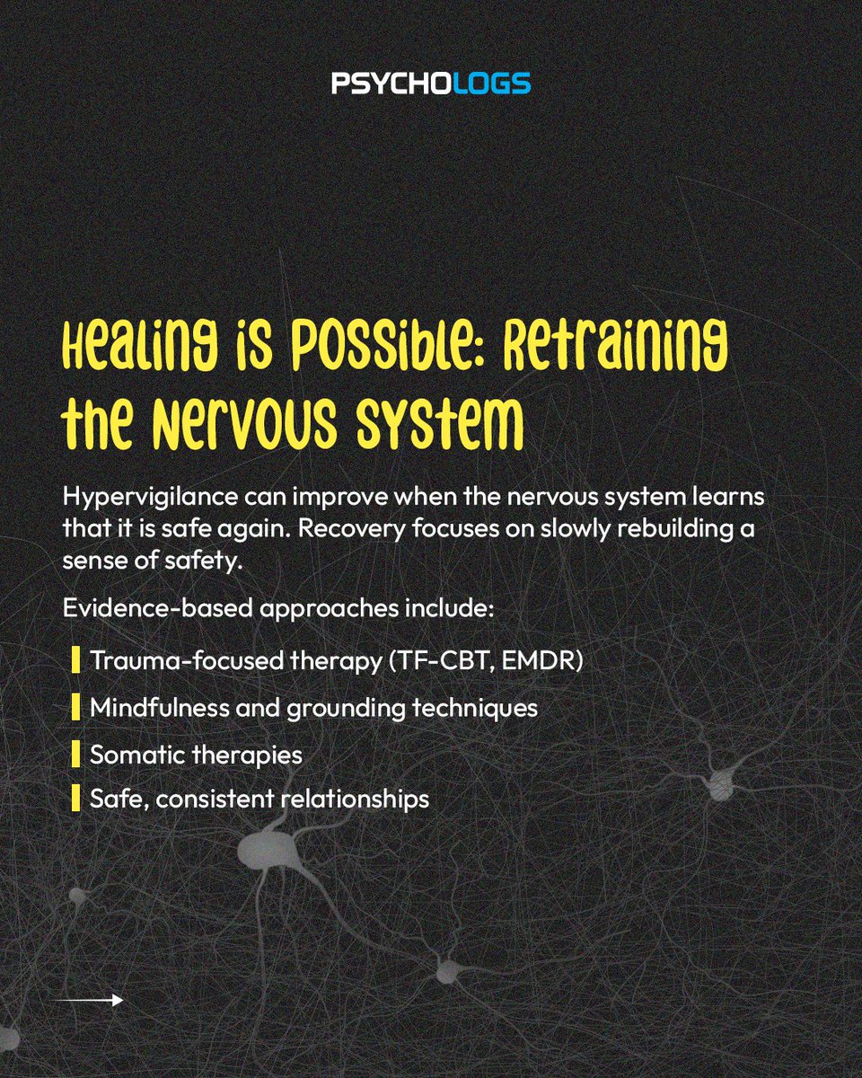 PsychologsIndia's tweet image. Hypervigilance isn’t just anxiety; it’s a survival skill learned in unsafe environments. What looks like “overreacting” is often a nervous system doing its best to protect. 

psychologs.com/hypervigilance…

#Hypervigilance #TraumaInformed #PTSDRecovery #MentalHealthAwareness #Trauma