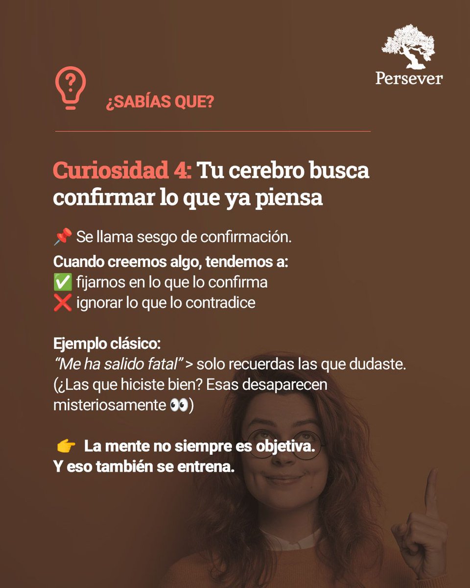 PerseverPIR's tweet photo. 🧠 Hoy venimos con un “¿Sabías que?” de psicología, de los que te hacen pensar: “vale… esto me pasa TODO el rato” 😅
#Persever #PIR #academia #oposiciones #estudio #psicología #psicologíaclínica https://t.co/UDFXHuAds5