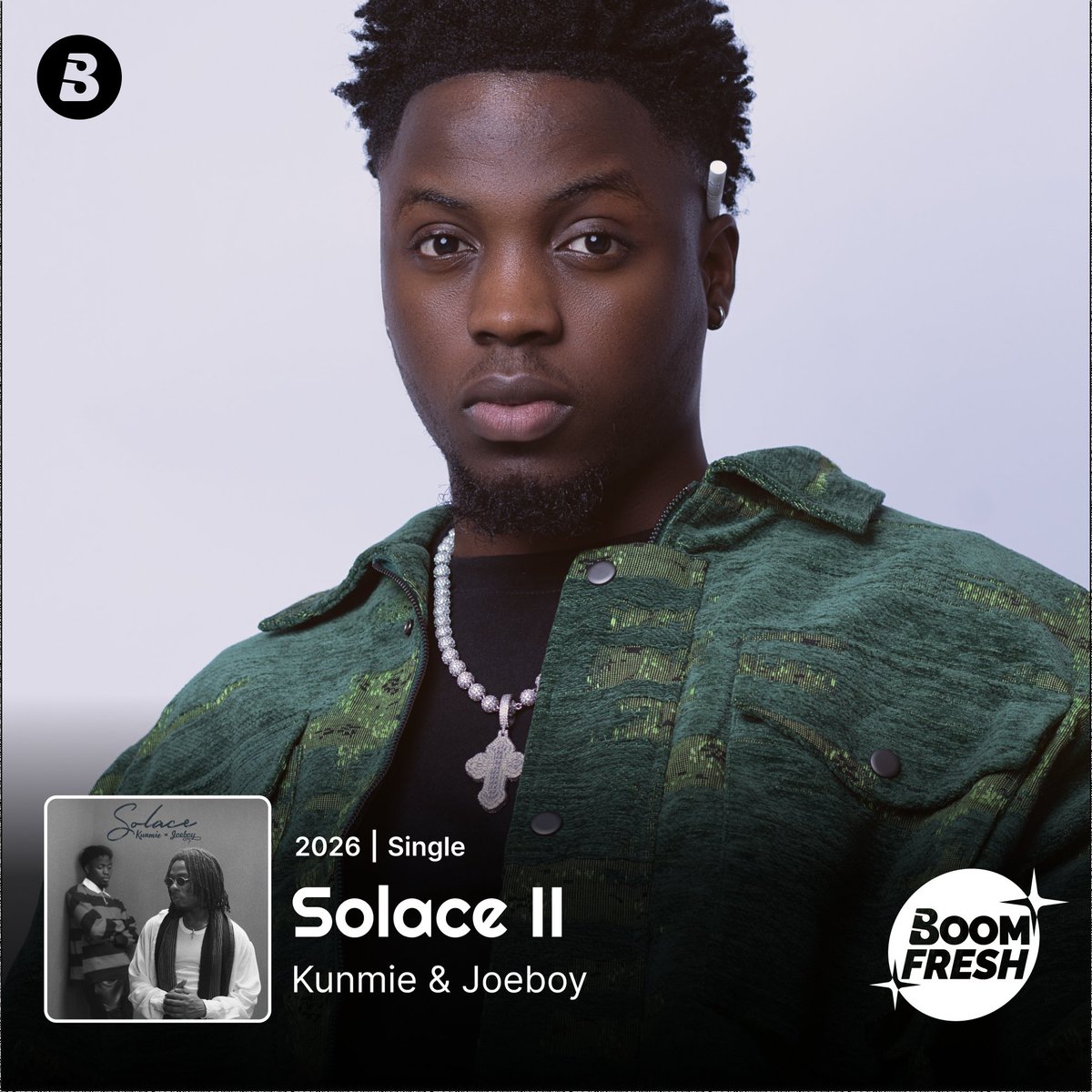 BoomplayNigeria's tweet photo. You thought the original hit?
Then you should listen to "Solace II Ft. @Joeboy 🎶❤️
@Kunmieofficial delivered a soulful upgrade.
More vulnerability, more warmth, more emotion.
🎧 Stream it on #Boomplay
▶️🔗 https://t.co/DfOWZnxnic
#BoomFresh #Kunmie #SolaceII #NewMusic https://t.co/x52qFcF8fP