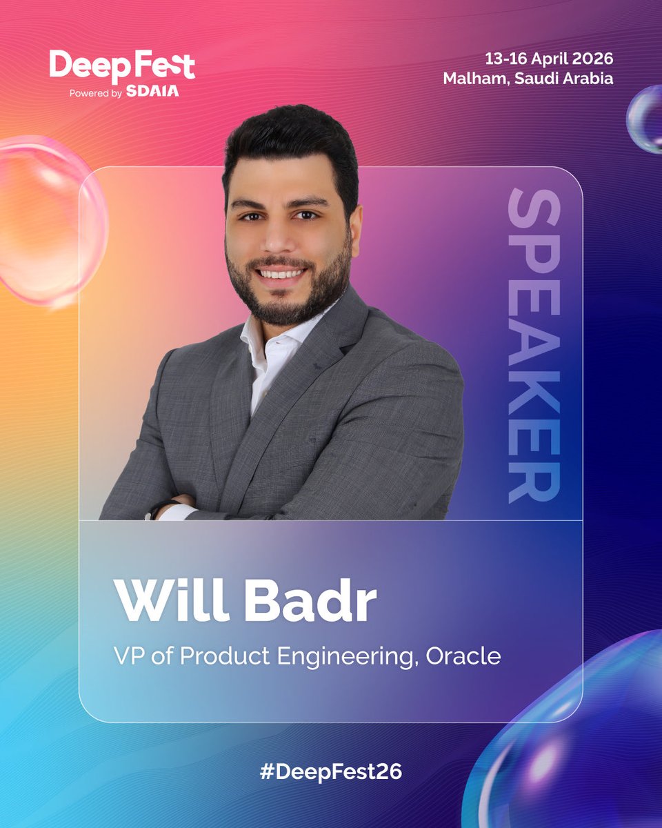 deepfestai's tweet photo. Sovereign AI isn’t just a policy conversation, it’s an engineering challenge at scale.
 
At DeepFest 2026, Will Badr takes us inside the architecture behind production-ready GenAI. From distributed cloud infrastructure to enterprise-grade deployment, he’ll unpack what it truly takes to move from experimentation to impact.

Because building sovereign intelligence isn’t about hype - it’s about precision, performance, and platforms built to last.
 
#DeepFest26 #LiveTomorrowToday
