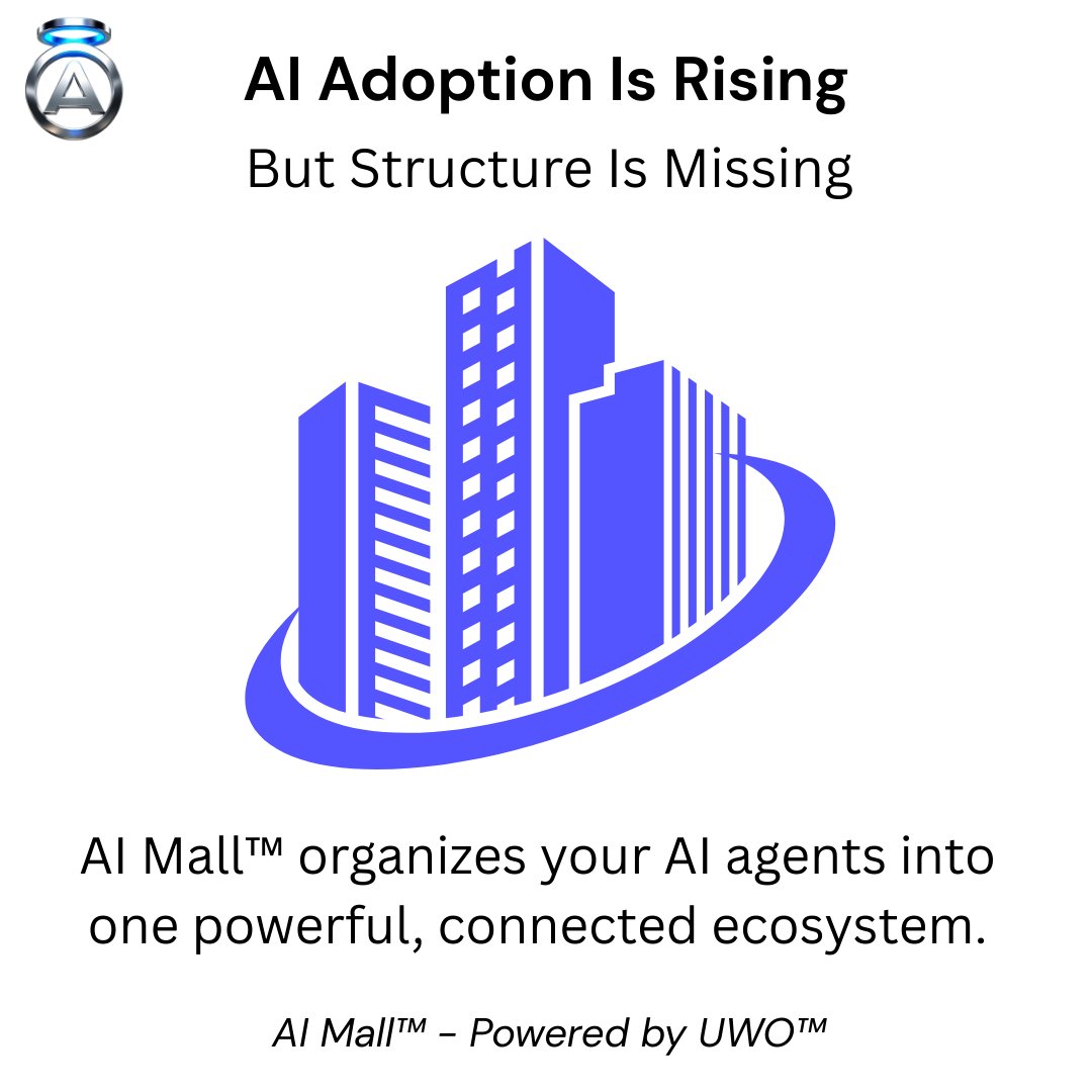 aimallglobal's tweet photo. AI adoption is increasing everywhere.
AI Mall™ brings your AI agents into one structured ecosystem — so AI finally works together, not separately.
#AIMall #AIApps #AIMarketplace #ArtificialIntelligence #FutureOfAI #ASeries #UWO #Launch #ArtificialIntelligence #gurumukhpahuja https://t.co/tzgIhX53pH