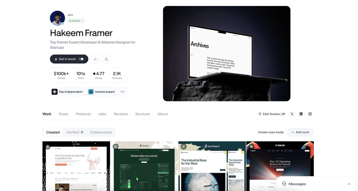 hakeem ☻ 💜 | Studio Duo | Top 1% Framer Designer tweet media