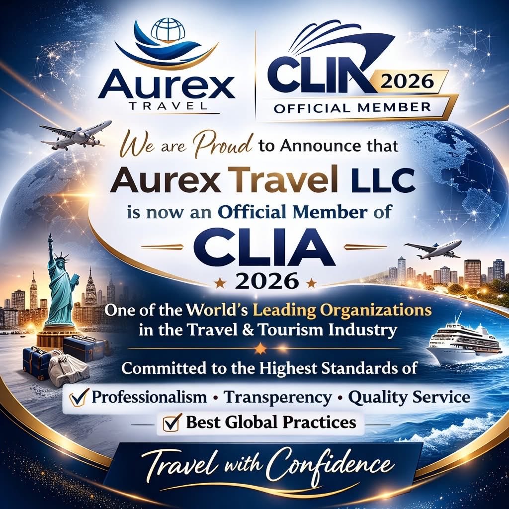 AurexTravel's tweet photo. Aurex Travel LLC is an official member of #CLIA 2026. Travel with confidence
#cruise #cruiseship #traveldeals #nyc #miami #florida #cruisevacation https://t.co/Wi6x1ukeAX