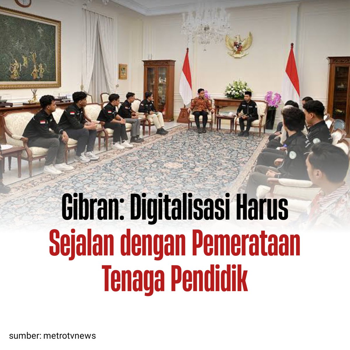 KerjaHasil_id's tweet image. Wapres Gibran menegaskan penguatan literasi teknologi harus diiringi dengan kesiapan tenaga pendidik yang memadai dan merata. #digitalisasi #pendidikan #prabowogibran

metrotvnews.com/read/KvJCJB1E-…