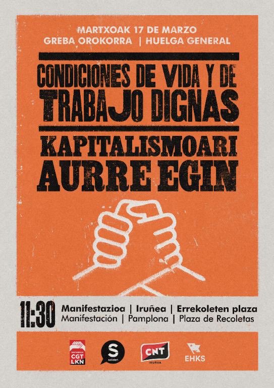 solidari_sind's tweet photo. Hoy hemos presentado nuestra convocatoria de huelga general. Por unas condiciones de vida y de trabajo dignas.
#kapitalismoariAurreEgin https://t.co/079UotQLDP