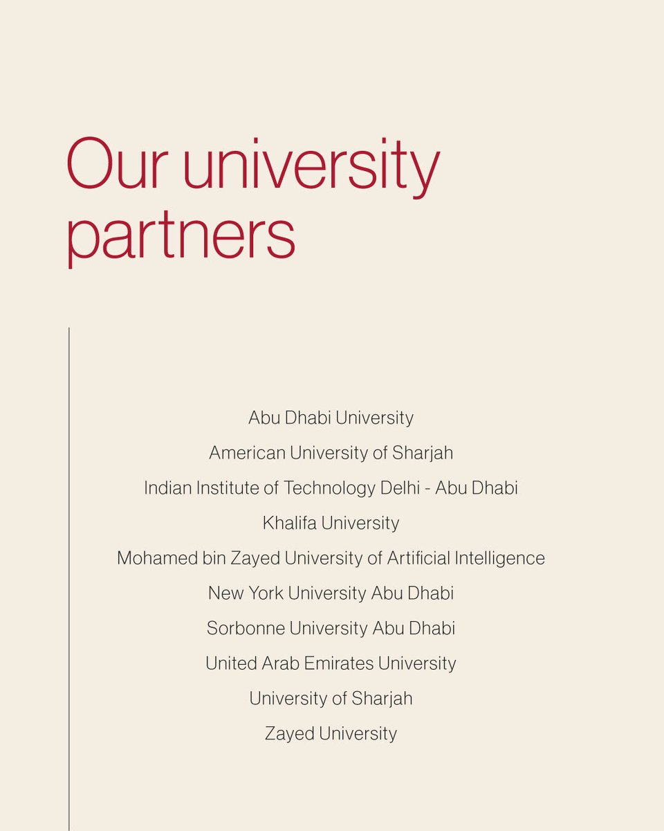 ZEFoundation's tweet photo. The Ruwwad Zayed program is aligned with 30+ flagship Master’s programs across leading universities in the UAE. https://t.co/jsGAFIYXQB