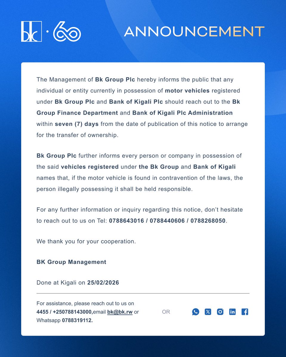 Bank of Kigali Official tweet media