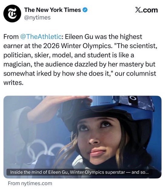 TexasYCT's tweet photo. Eileen Gu is a traitor who should be stripped of her citizenship and deported at the minimum. The same also applies to the “journalists” who wrote these articles. 

Thank you for your attention to this matter! https://t.co/9bhqWUnbb6