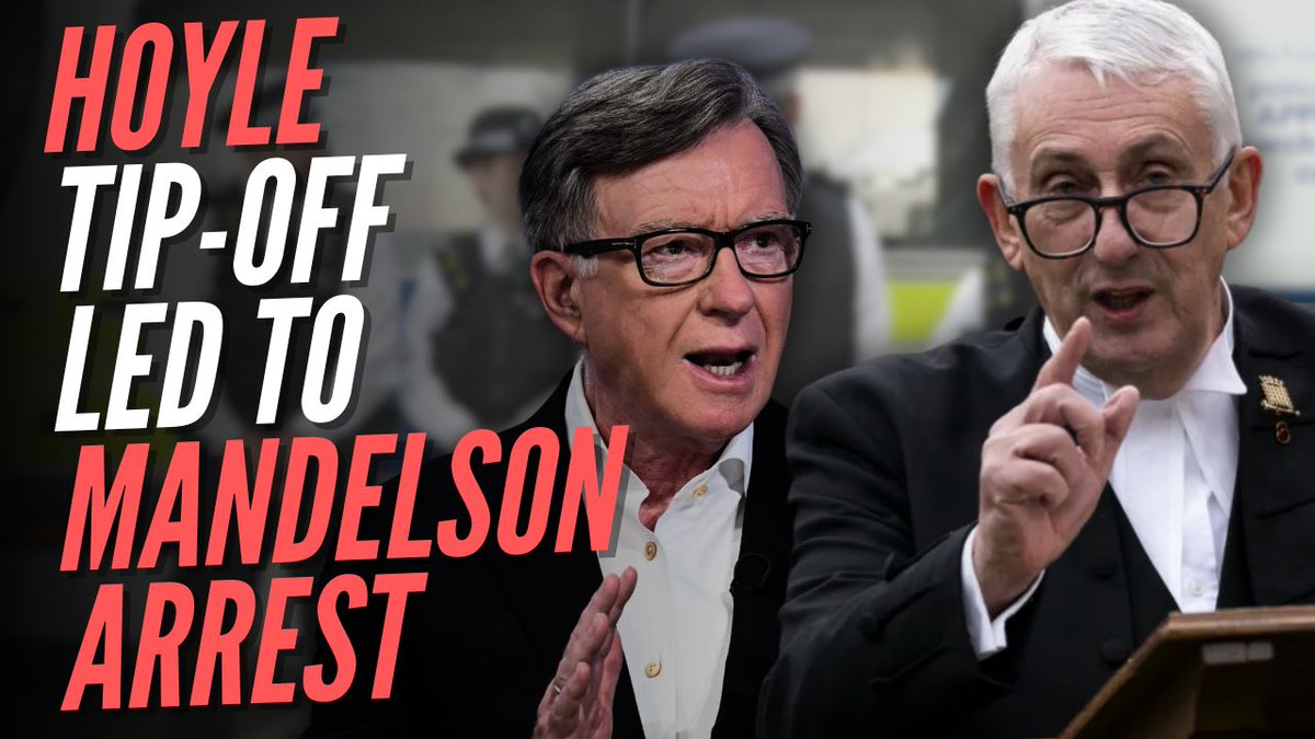 Speaker Lindsay Hoyle Tipped Off Met Police About Mandelson Flight Risk order-order.com/2026/02/25/spe…