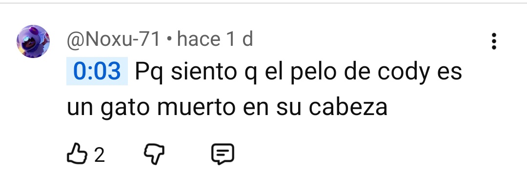 Fresit_4_'s tweet photo. ¿Que les pasa a los comentarios del vídeo del poppy 5 con el pelo de Cody? Pobrecito, no es su culpa tenerlo así https://t.co/bqEQNfHapg