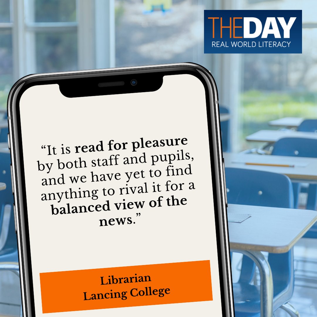 thedaytweets's tweet photo. Students disengage from reading when texts feel irrelevant...  but engagement rises when reading connects to their world! The Day makes reading feel current and purposeful with daily, classroom-ready news.

Learn more: https://t.co/OgFPQ1mXxL https://t.co/hUXPBeXqJR