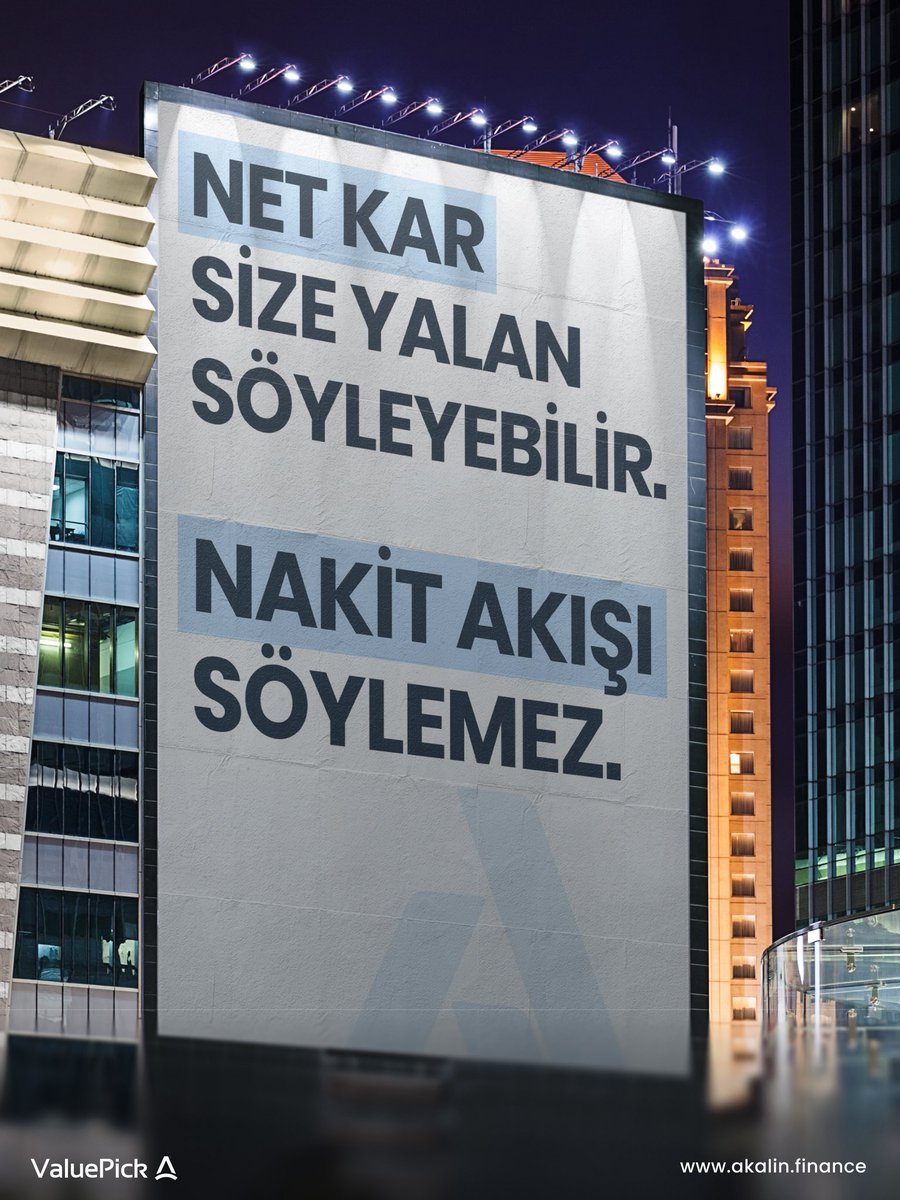 akalinfinance's tweet image. Net kâr saklar, nakit akışı konuşur. 

ValuePick’te şirketleri görünen kar ile değil;  nakit yaratma kapasitesi, sermaye verimliliği ve iş modeli dayanıklılığı üzerinden analiz ederiz.  
#AKALINFINANCE #ValuePick