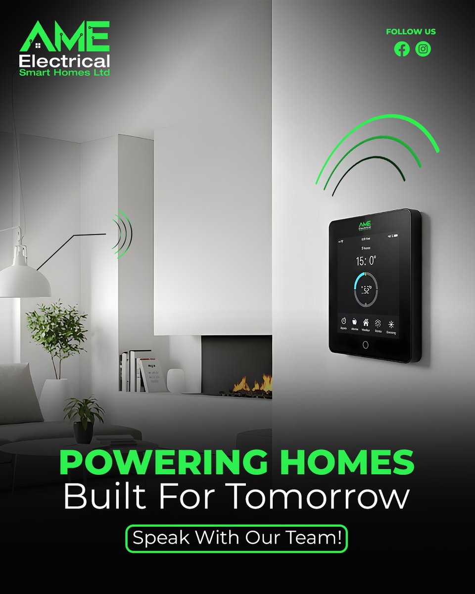 ameelectrical's tweet photo. Powering homes built for tomorrow!
Speak with our team today!
π +447929952639 | π info@ameelectrical.co.uk
#SmartLiving #AMEElectrical #SmartHomeSolutions #HomeAutomation #ModernLiving #TechAtHome #ConnectedLiving #ElectricalExperts https://t.co/C0FzqbRACw