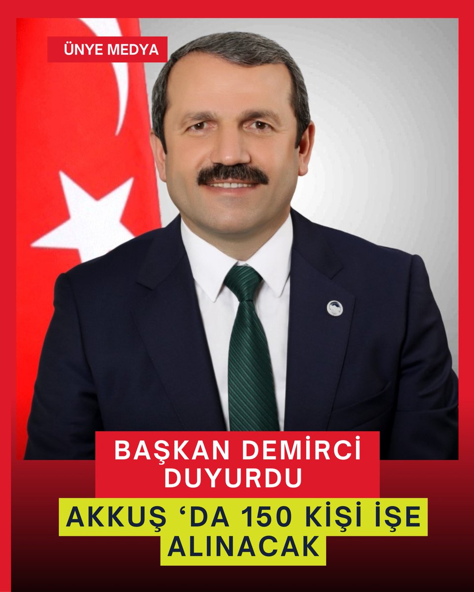 BAŞKAN DEMİRCİ DUYURDU AKKUŞ ‘DA 150 KİŞİ İŞE ALINACAK unyemedya.com/haber/baskan_d…