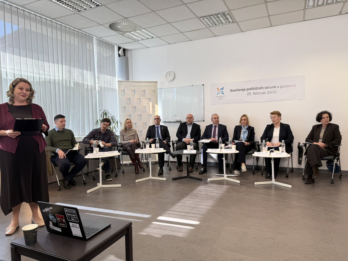 ZvezaPacientov's tweet photo. Soočamo se. Paciente nas zanima zdravstveni sistem jutri. #volitve2026
Hvala udeležencem!
#GibanjeSvoboda @strankaSDS @strankaSD @NovaSlovenija @strankalevica @DemokratiSLO @resni_ca #MiSocialisti @piratskastranka
#glaspacientov #ZOPS https://t.co/jjpJZhiTkX