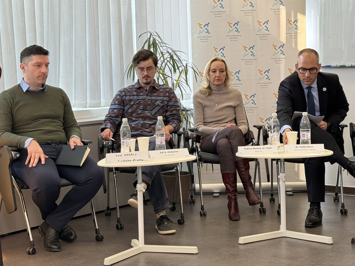 ZvezaPacientov's tweet photo. Soočamo se. Paciente nas zanima zdravstveni sistem jutri. #volitve2026
Hvala udeležencem!
#GibanjeSvoboda @strankaSDS @strankaSD @NovaSlovenija @strankalevica @DemokratiSLO @resni_ca #MiSocialisti @piratskastranka
#glaspacientov #ZOPS https://t.co/jjpJZhiTkX