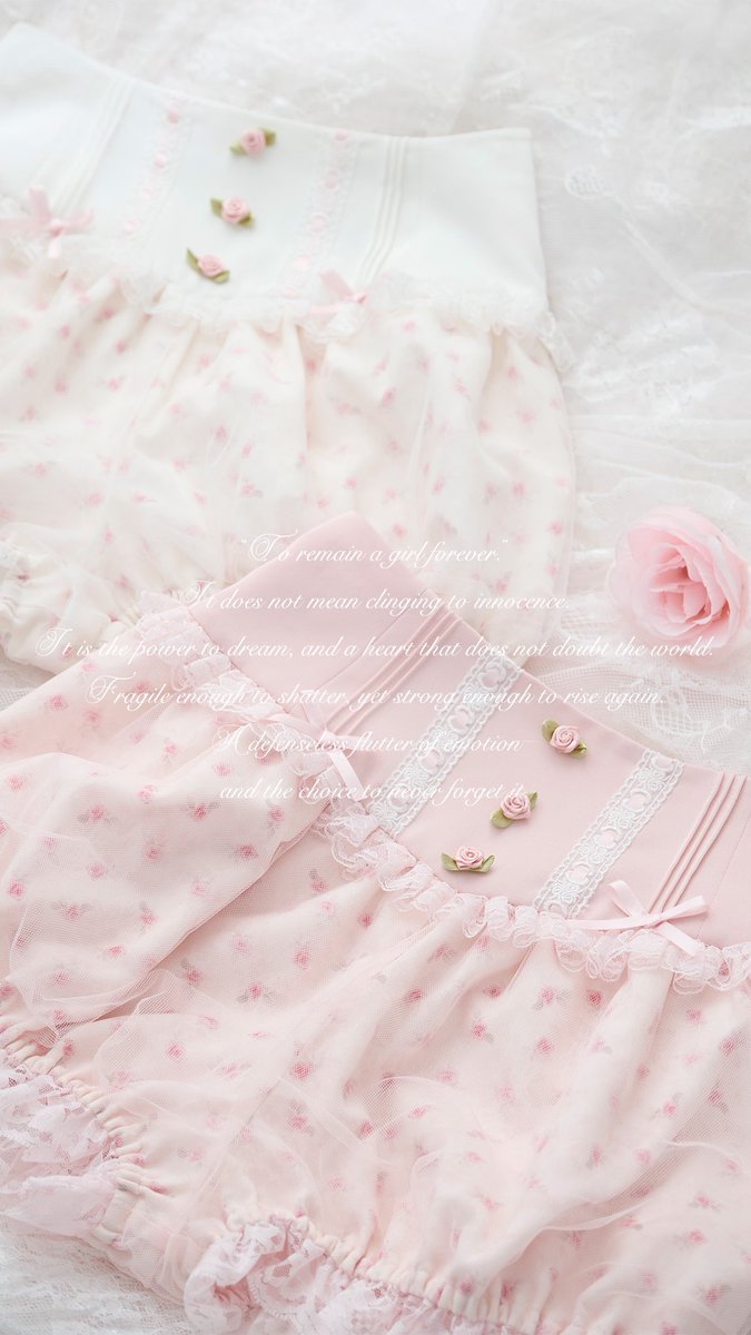 rose garden short pants WHITE / PINK S / M 13,200 yen (tax in