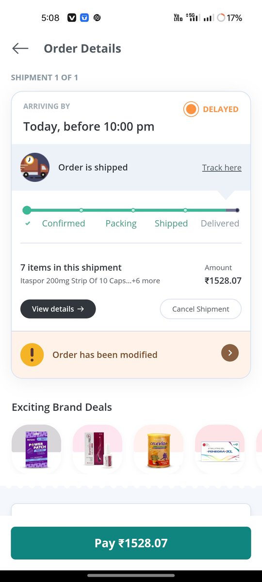 wasayraza_16's tweet photo. @pharmeasyapp my order suppose to be delivered by 24 feb but shows delay and today there is no any update of delivery..... never expect this on medicine order @NetMeds is far far better then u. https://t.co/5s9bcxa4pw