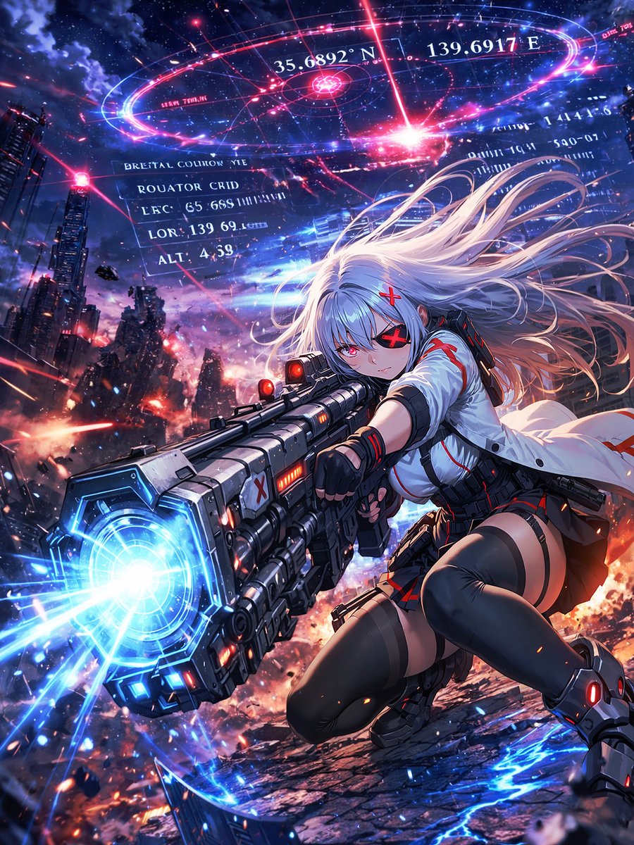 蒼域制圧__Azure Domain Override #AIイラスト #AIart #Cyberart