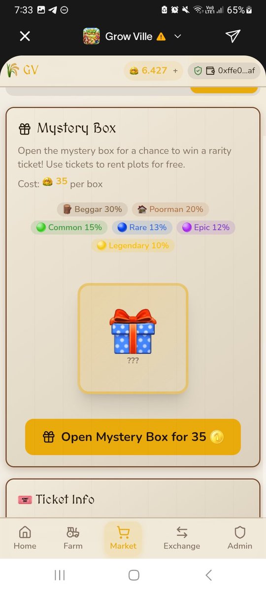 🚀 New Features Just Dropped! 🚀

We’ve added Banner Ads and the Mystery Box to level up your experience! 🎉

🎁 Open the Mystery Box for a chance to win Legendary rewards

🎟️ Earn tickets that you can sell or use to buy plots

📢 Banner Ads are now live
#wld #GrowVille #web3